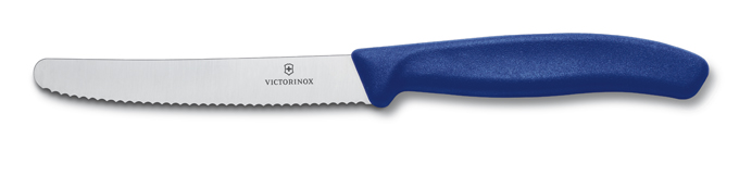 Victorinox Nůž na rajčata modrý 11 cm vlnka