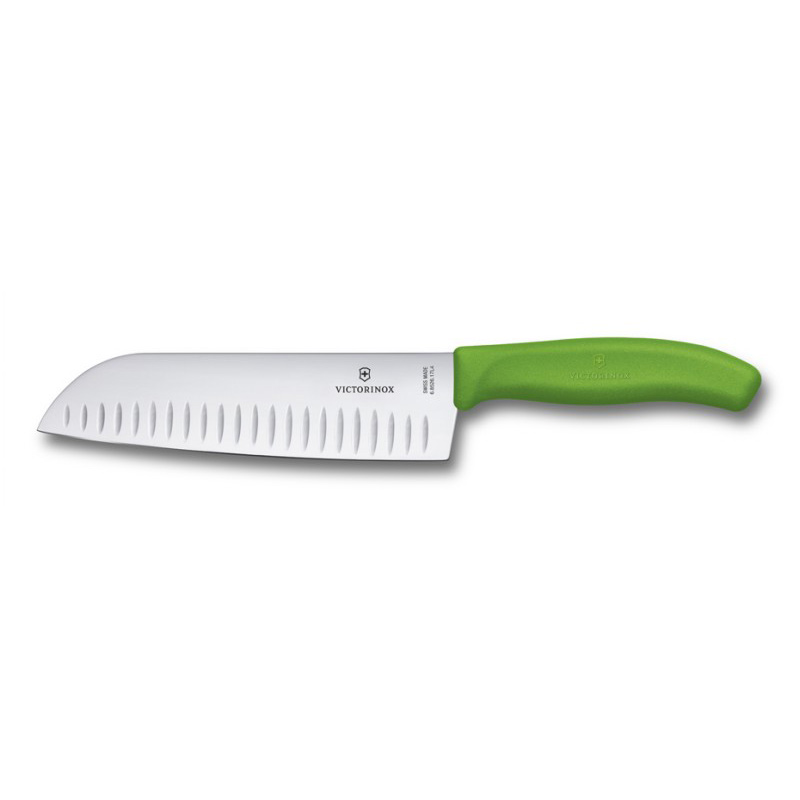 Victorinox Kuchyňský nůž SANTOKU,17cm,zelený,bli