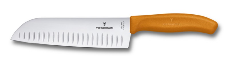 Victorinox Kuchyňský nůž SANTOKU,17cm,oranž,bli