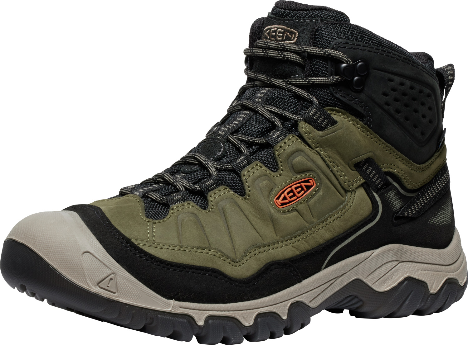 Keen Targhee IV Mid WP Men - dark olive/gold flame Barva: dark olive/gold flame, Velikost: 14 UK (48 EU / 33 cm)