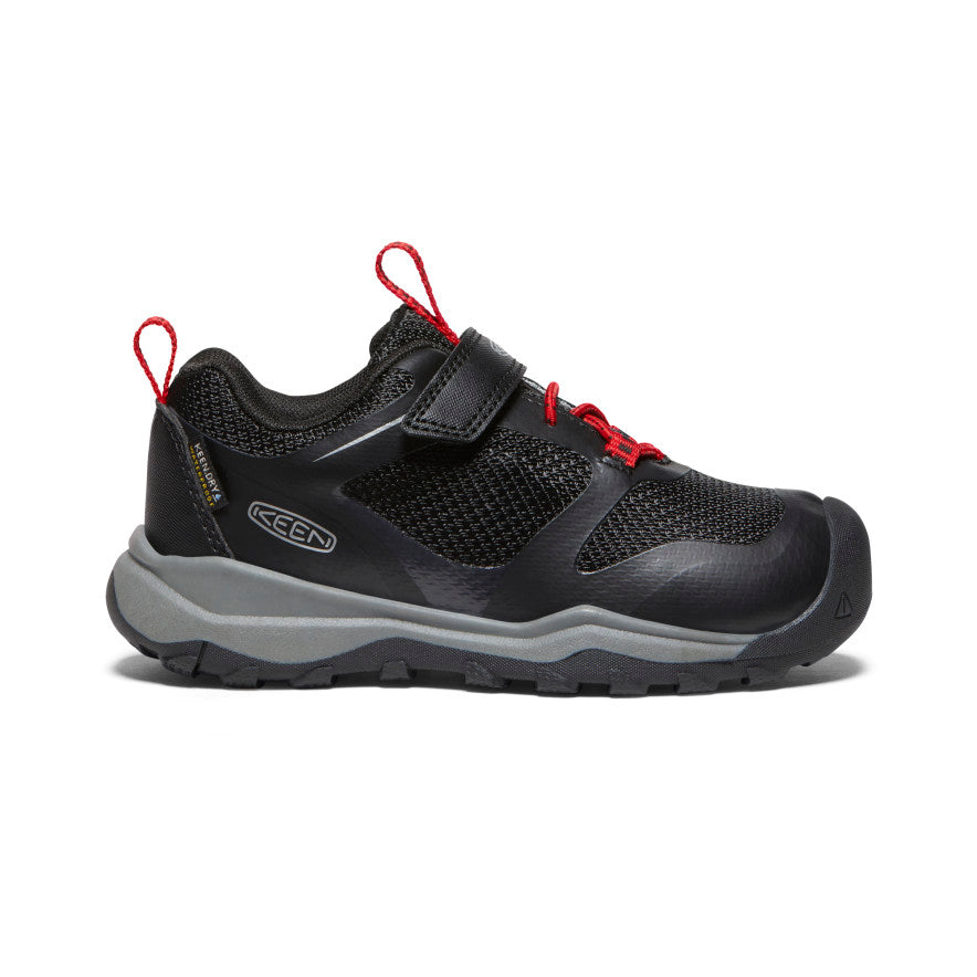 Keen Wanduro Low WP Children - black/ribbon red Barva: black/ribbon red, Velikost: 8 UK (25/26 EU / 16 cm)