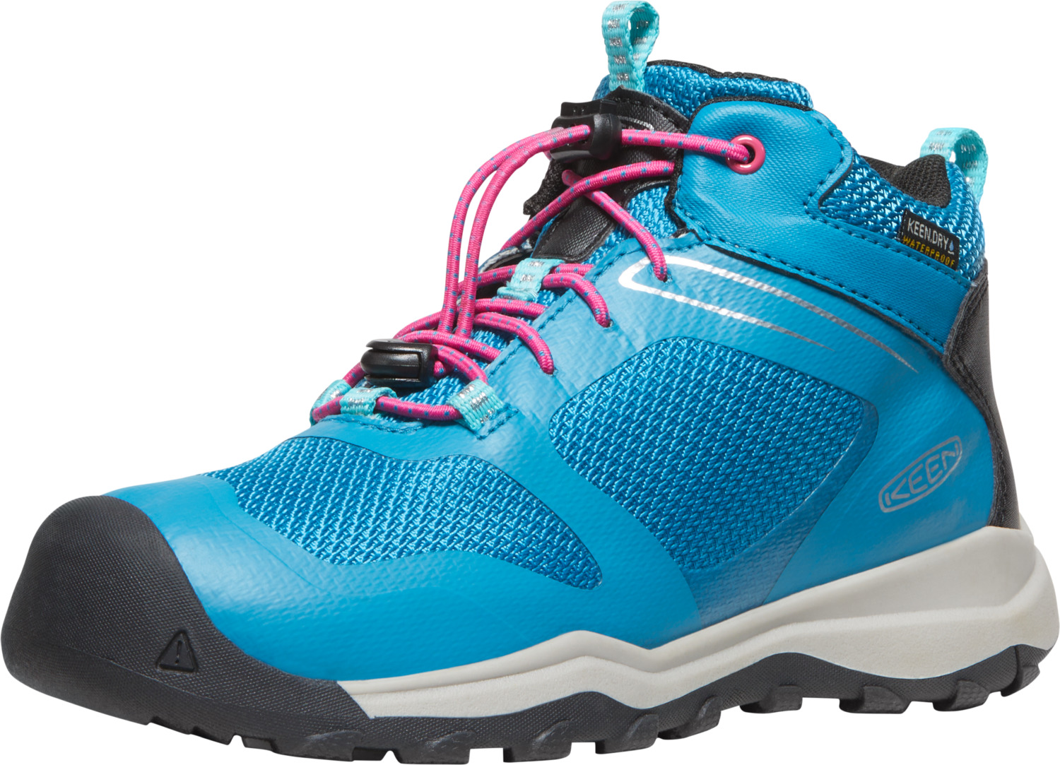 Keen Wanduro Mid WP Youth - fjord blue/fuchsia purple Barva: fjord blue/fuchsia purple, Velikost: 1 UK (34 EU / 21 cm)