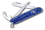 Victorinox Můj první nůž, modrý trans