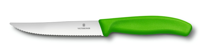 Victorinox Steak nůž, vlnkované ostří, 12 cm, zelený