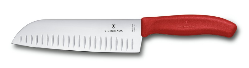 Victorinox Nůž Swiss Classic Santoku knife, red
