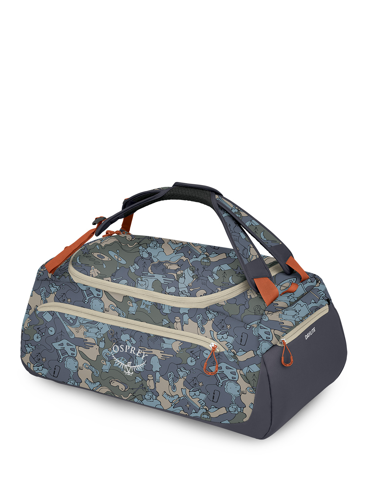 OSPREY DAYLITE DUFFEL 60 Barva: enjoy outside print