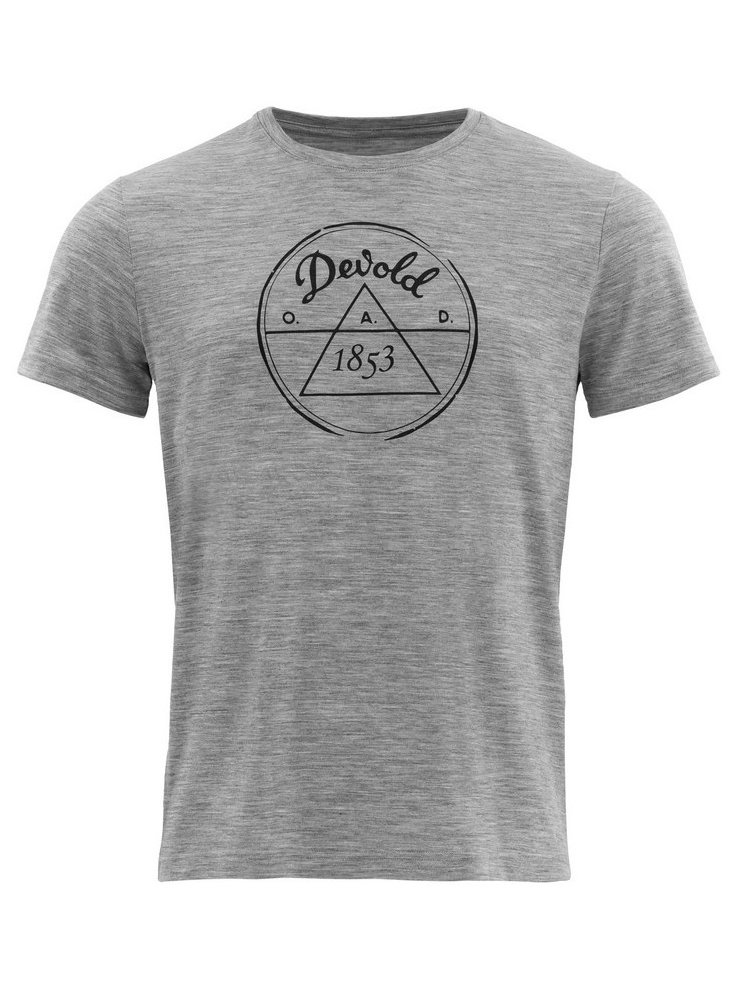 Devold pánské merino tričko Man Barva: Grey melange, Velikost: L
