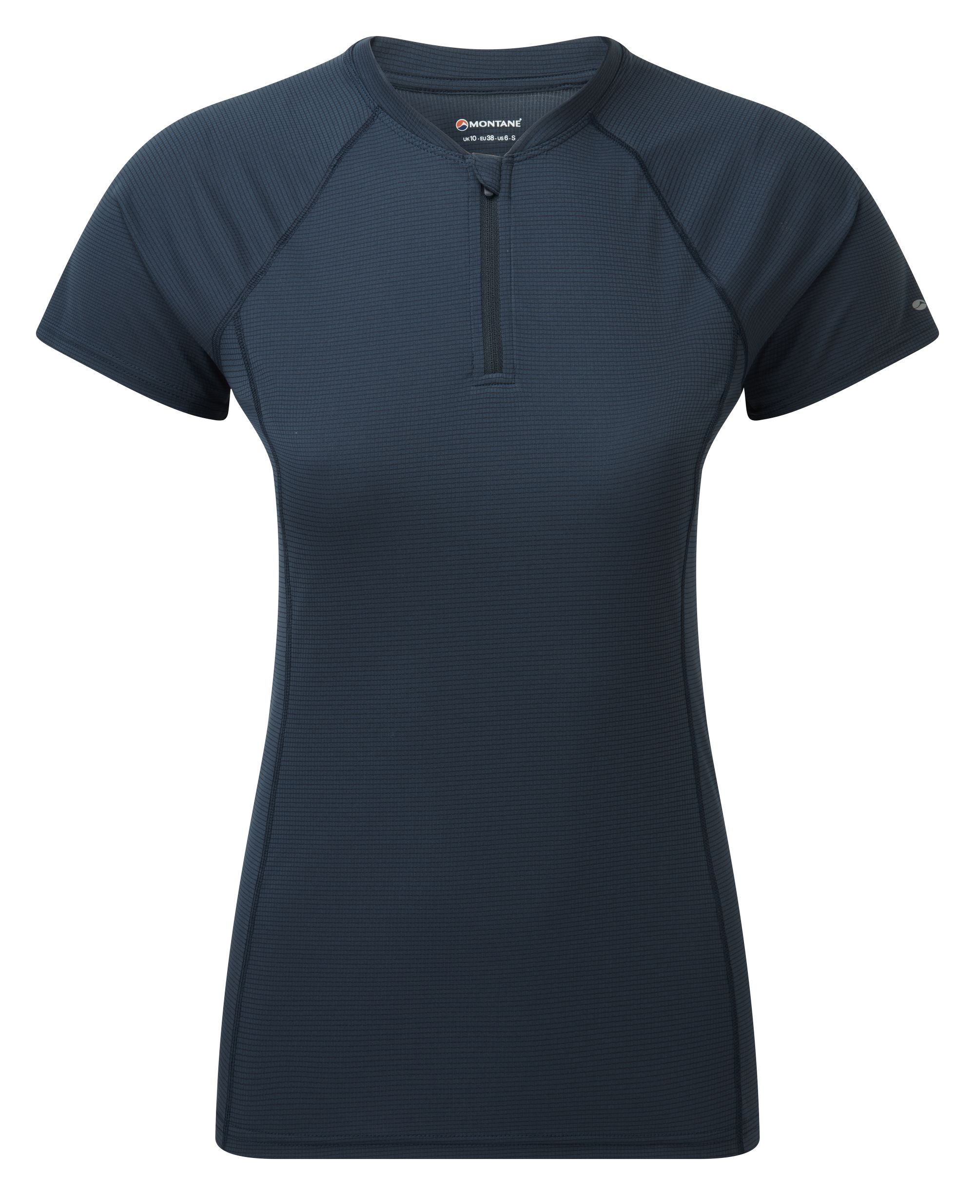 Montane dámské triko Fem Dart Nano Zip T-Shirt Barva: Eclipse Blue, Velikost: UK10/US6/EUR38/S
