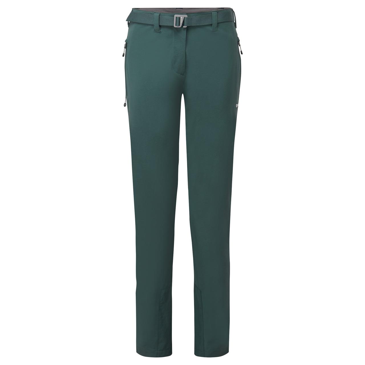 Montane dámské softshellové kalhoty Fem Terra Stretch Pants - Běžná Délka Barva: deep forest, Velikost: UK6/EUR34/US2/XXS