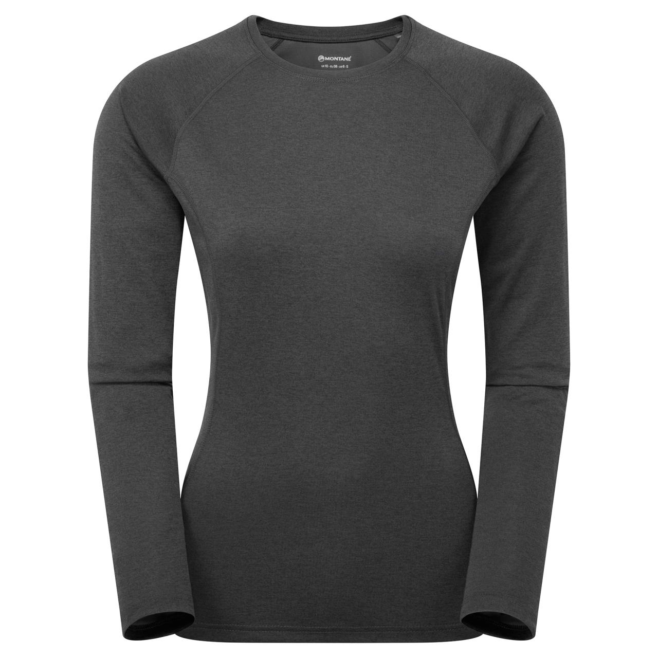 MONTANE WOMEN'S DART LONG SLEEVE T-SHIRT Barva: black, Velikost: UK16/EUR44/US12/XL