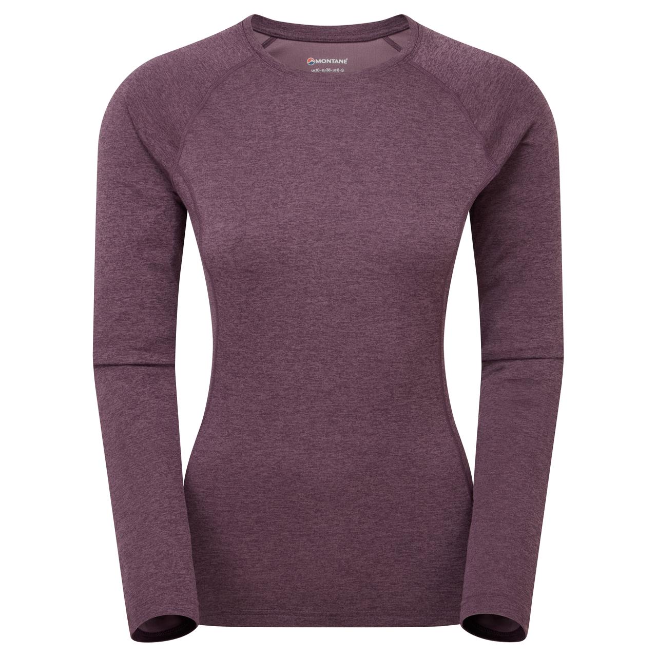 MONTANE WOMEN'S DART LONG SLEEVE T-SHIRT Barva: mulberry, Velikost: UK16/EUR44/US12/XL