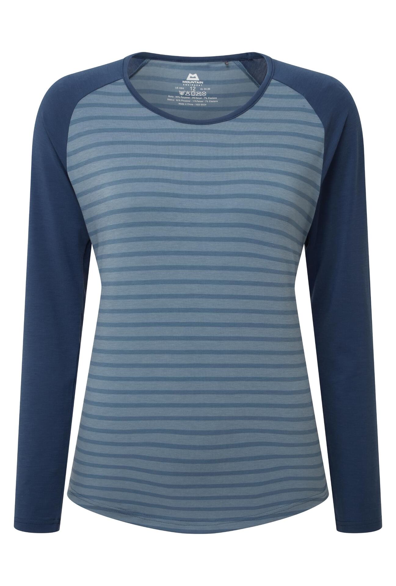Mountain Equipment Redline LS Tee Women'S Barva: Bluefin Stripe/Denim Blue, Velikost: XL