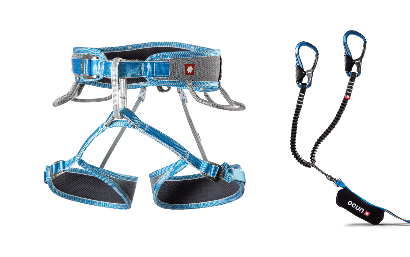 Ocún Via Ferrata Twist Tech Captur Pro Swivel Set + termohrnek Primus Barva: Grey / Blue, Velikost: XS-M