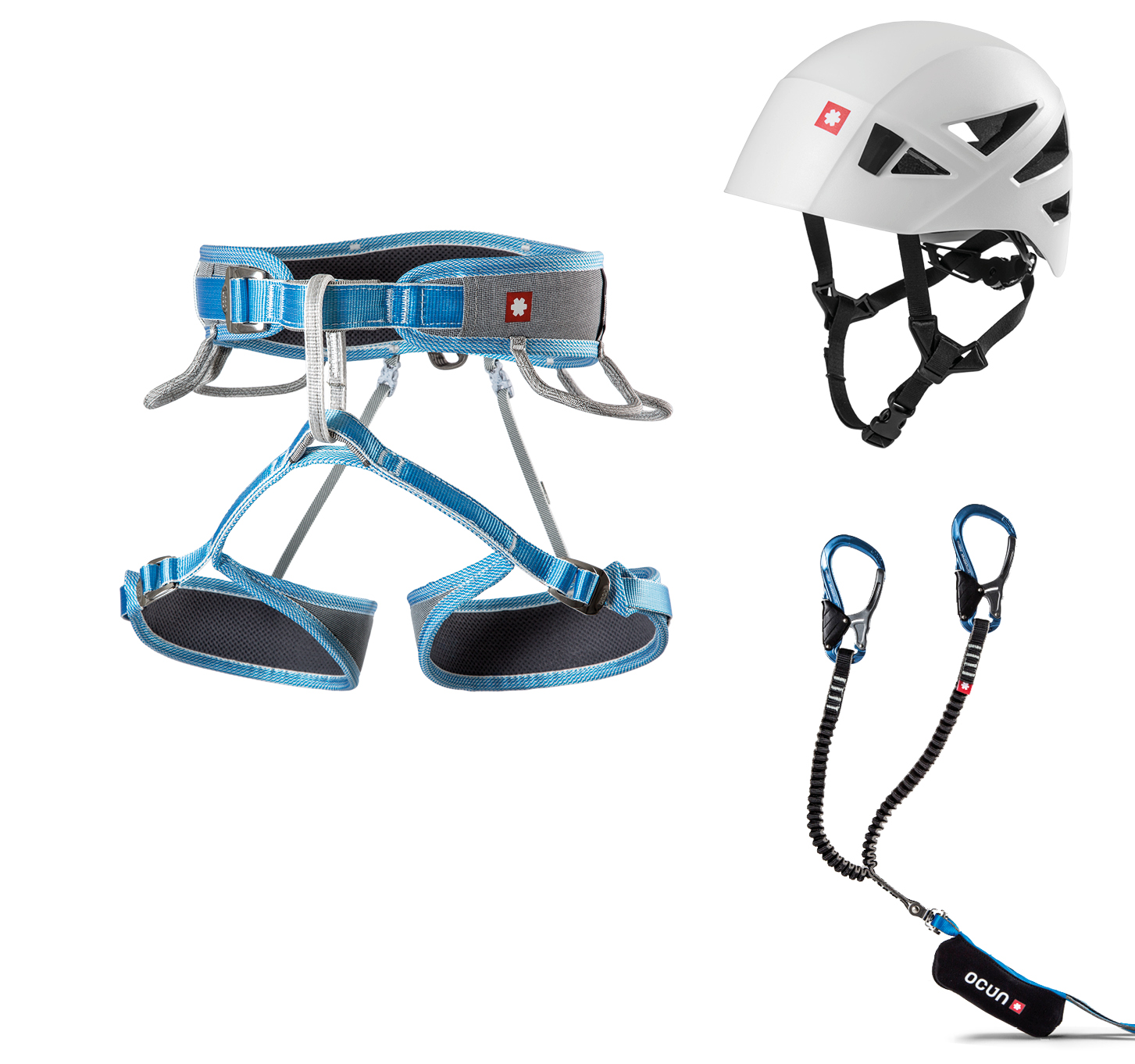 Ocún Via Ferrata Twist Tech Eco Captur Pro Swivel Shard Set + termohrnek Primus Barva: Grey / Blue, Velikost: XS-M