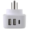 Lifeventure cestovní adaptér s USB a USB-C World to US Travel Adaptor with USB (& USB C)