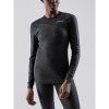 Craft triko CORE Wool Merino LS Wmn (Barva černá, Velikost XXL)
