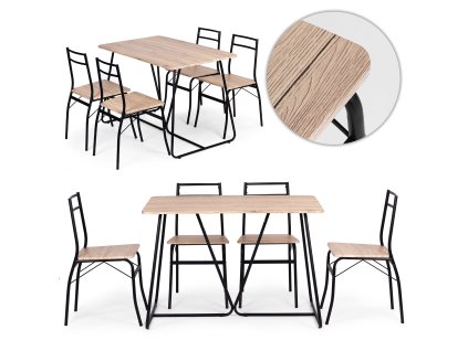 Jídelní souprava stůl + 4 židle PARIS, béžová