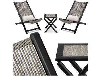 4279zestaw mebli ogrodowych chill onyks 2lezaki stolik 16