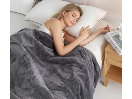 Oboustranná elektrická dečka 120 x 160 cm, vyhřívací podložka, regulace teploty, dálkové ovládání