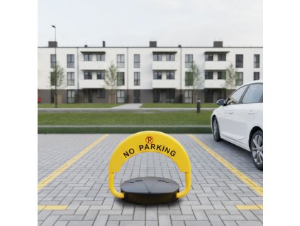 Skládací parkovací zábrana 40 cm na klíč, dálkově ovládaná, alarmový systém