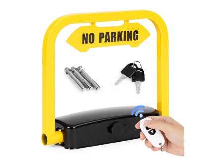 Skládací parkovací zábrana 35 cm na klíč, dálkově ovládaná, alarmový systém