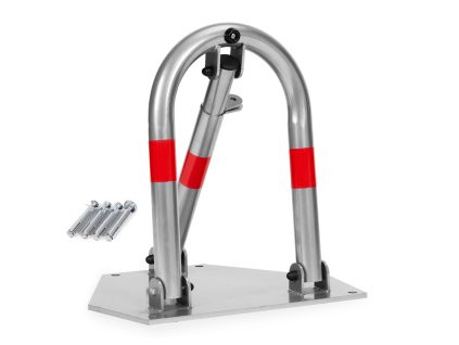 Skládací parkovací zábrana 45 cm na visací zámek s reflexními pruhy