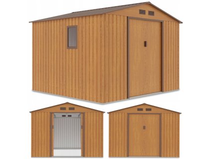 Zahradní domek HUDSON 277x255cm Oak Brown 7