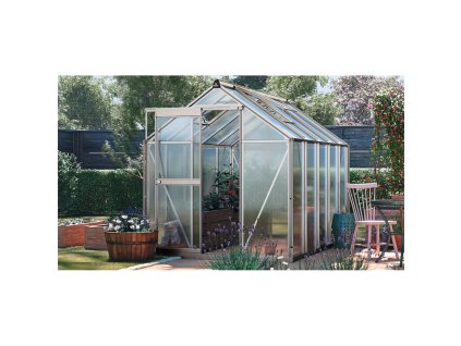 Zahradní skleník z polykarbonátu Slide In NEW 183x303 cm, šedá 9