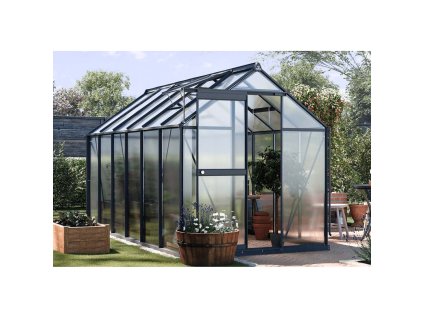 Zahradní skleník z polykarbonátu Slide In 183 x 361 cm, černý 10