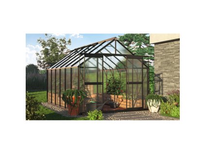 Zahradní skleník z polykarbonátu Slide In NEW 244x370cm černá 6