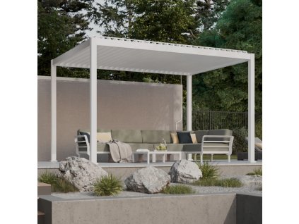 Terasová pergola Premium 3x4 white 1
