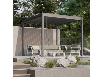 Pergola terasová ELEGANCE 3x3 Antracit 5