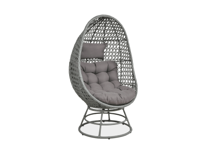 Otočné křeslo z technoratanu HOLIDAY Grey 9
