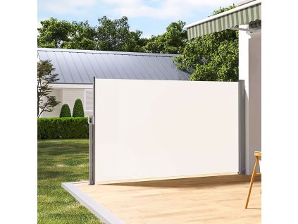 Skládací markýza 300x200 cm boční roleta, zahradní zástěna na terasu - béžová