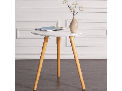Moderní dřevěný stolek do obývacího pokoje nebo kuchyně, 80 cm