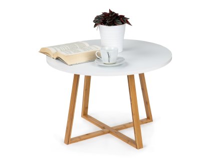 Moderní skandinávský konferenční stolek 60 cm bambus
