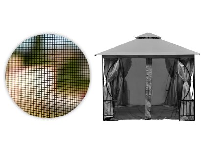 Moskytiéra do zahradního altánu 3x3 m síť se zipy