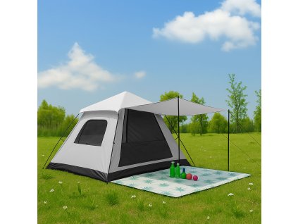 Samorozkladací turistický stan pro 4 osoby, iglú, 1500 mm
