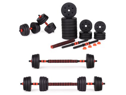 Nastavitelná sada činek 2x15 kg 30 kg s tyčí