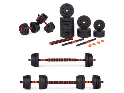 Nastavitelné činky 2x20 kg Sada činek 40 kg s tyčí