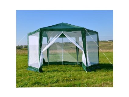Zahradní párty stan 2x2x2 m s moskytiérou, zelený