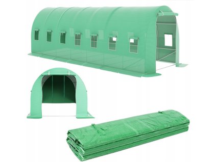Zahradní fóliovník 8x3x2m 24m2 UV 4 + semínka a provázek Zdarma! 3