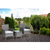 Sada zahradního nábytku z technorattanu stůl židle, šedá