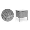 Sada zahradního nábytku z technorattanu stůl židle, šedá
