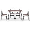Sada nábytku do jídelny kuchyně stůl + 4 židle PARIS, hnědá