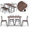 Sada nábytku do jídelny kuchyně stůl + 4 židle PARIS, hnědá