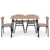 Jídelní sada, stůl + 4 židle OSLO světle hnědá