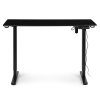Elektricky výškově nastavitelný stůl 120 x 60 cm, 72–117 cm černá