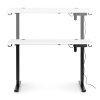 Elektricky výškově nastavitelný stůl 120 x 60 cm, 72–117 cm bílá/černá