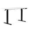 Elektrický stůl s nastavitelnou výškou 140 x 70 cm, nastavení výšky 76–121 cm bílá/černá
